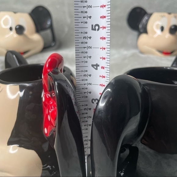 Disney Mickey Mouse & Minnie Mouse Figural Head Coffee Mugs Set of 5 - Picture 5 of 11